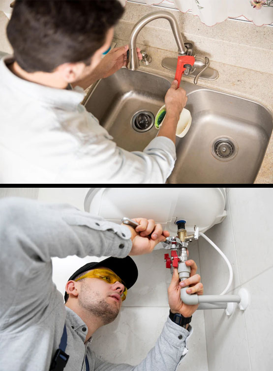 expert plumbers repair leaky drain