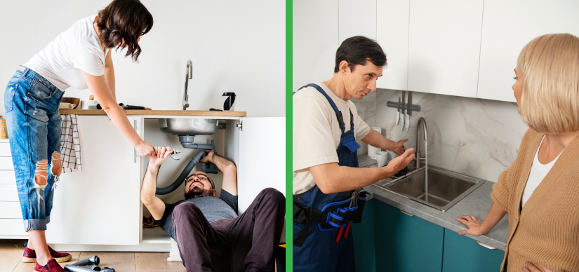 Modern faucets, water filter, and eco-friendly plumbing upgrades at home.